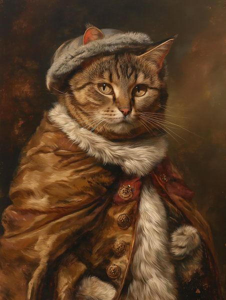 Cat in medieval clothing by Imagine