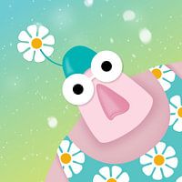 Porträt mit Gänseblümchen