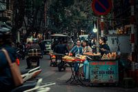 Straßenleben in Hanoi, Vietnam.