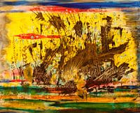 Sonne im Sumpf. Die Landschaft.