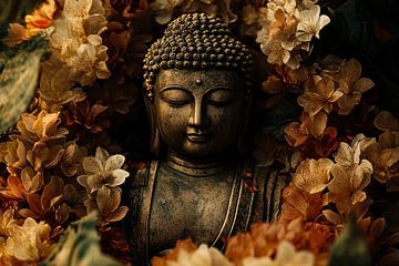 Boeddha met bloemen decoratie van Art & Soul Creations