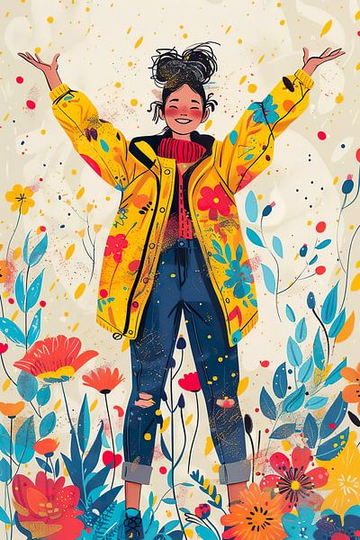 Colourful girl portrait by PixelPrestige