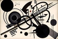 Abstrakte Formen in schwarz und weiß #1