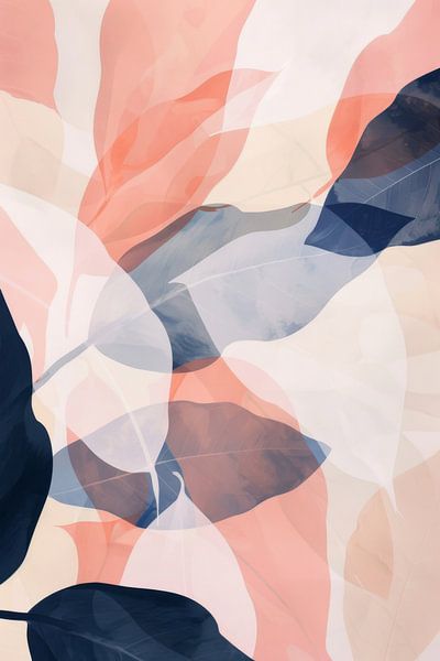 Bunte Blätter im sanften Licht von Poster Art Shop