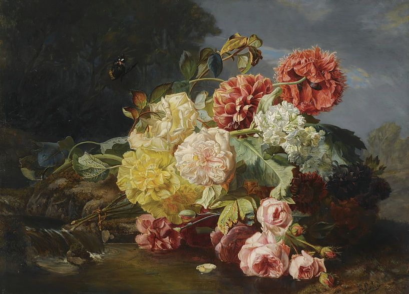 Blumenstillleben, Jean-Baptiste Robie von Meisterhafte Meister