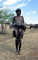 Ältere Frau aus einem äthiopischen Stamm