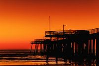 Coucher de soleil sur la plage de Pismo