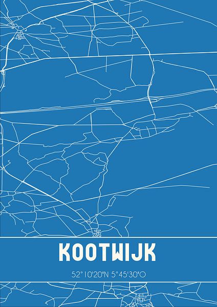 Blaupause | Karte | Kootwijk (Gelderland) von Ortsdrucke
