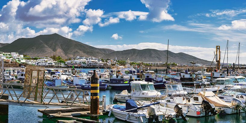 The harbour of Playa Blanca on Lanzarote by Photo Art Thomas Klee