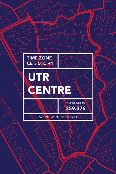 Utrecht Stadtplan von Walljar