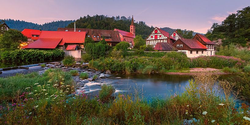 Maisons à colombages à Schiltach au lever du soleil par Henk Meijer Photography