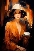Art Deco Kaffee Werbeplakat #2