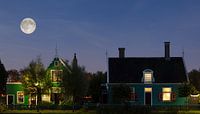 Blauer Mond über der Zaanse Schans