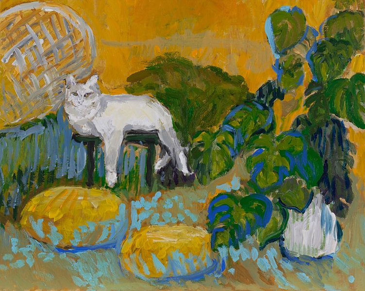 Stilleben mit Katze von Tanja Koelemij