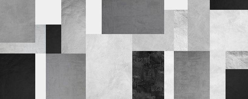 Graue und schwarze Geometrie 3 von Vitor Costa