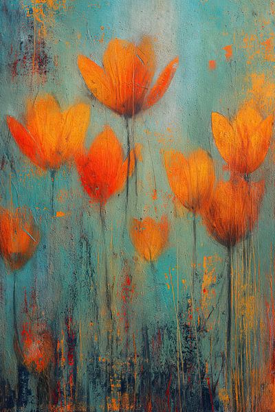 Flowers | Flowers in Blue Background by Flower Studio