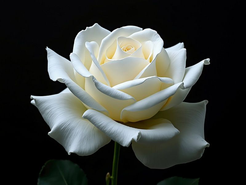 A beautiful white rose by The Photo Artist