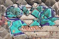 Graffiti an der Wand in Doel in Belgien