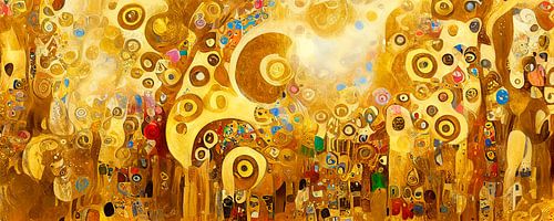 Der Himmel im Stil von Gustav Klimt von Whale & Sons