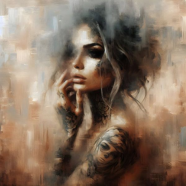 Tattooed woman by FoXo Art