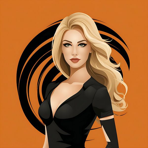 Vektorbild blonde Frau von PixelPrestige