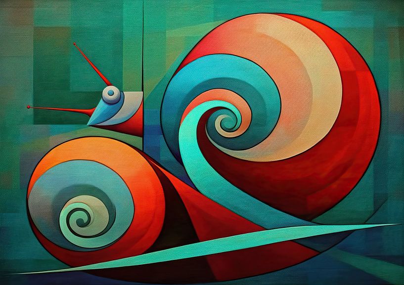 Swirling Houses by ARTEO Paintings