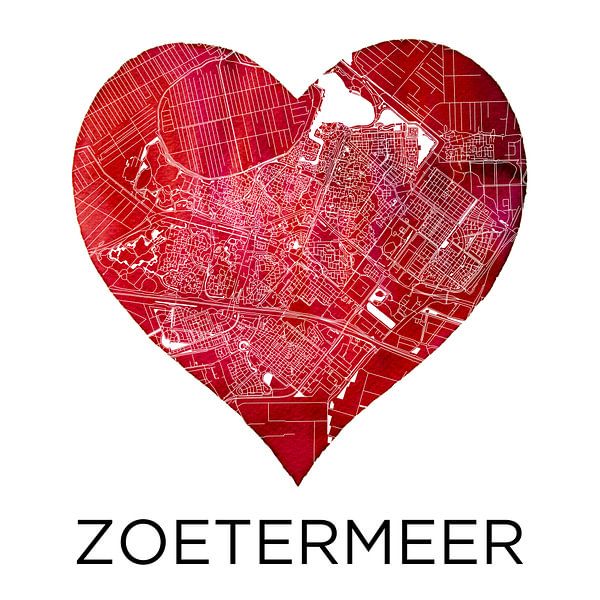 Liebe für Zoetermeer | Stadtplan im Herzen von WeltkartenShop