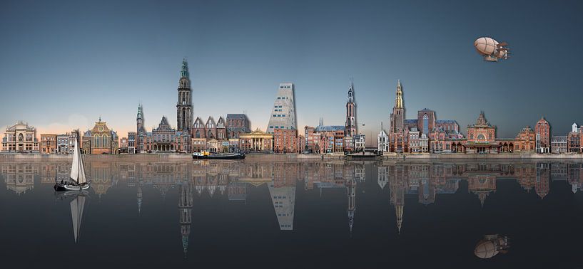Paysage urbain de Groningue par Aad Trompert