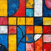 Composition géométrique colorée