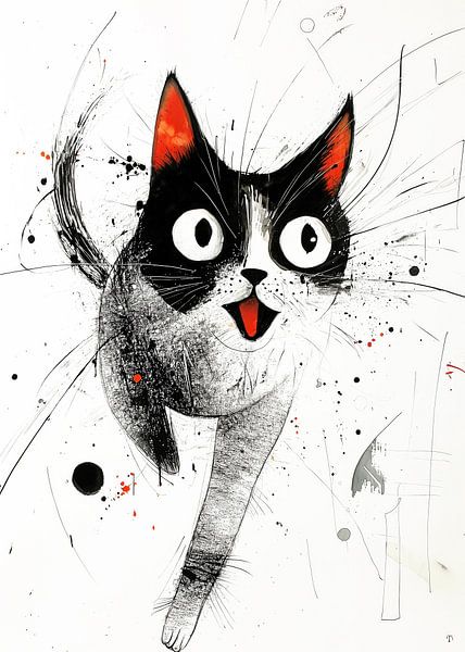 Zeichnung Katze Tier Kunst 1 #Katze von JBJart Justyna Jaszke