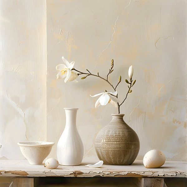 Minimalist still life painting artwork by Vlindertuin-Art