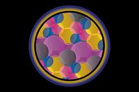 Vibrant Spinning Circle Illustration, abstrakte bunte geometrische Kunst Hintergrund