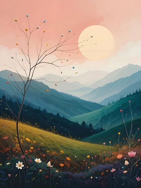 Sonnenuntergang in den Bergen von HorizonArtistry