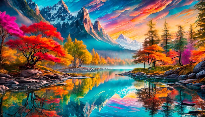 Peinture dans le paysage par Mustafa Kurnaz