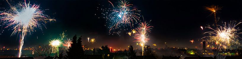 Feuerwerk über Essen von Martin Haunhorst