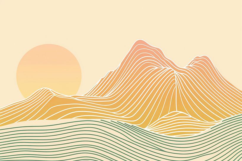 Bauhaus Japandi Abstrakt | Japandi von Kunst Laune