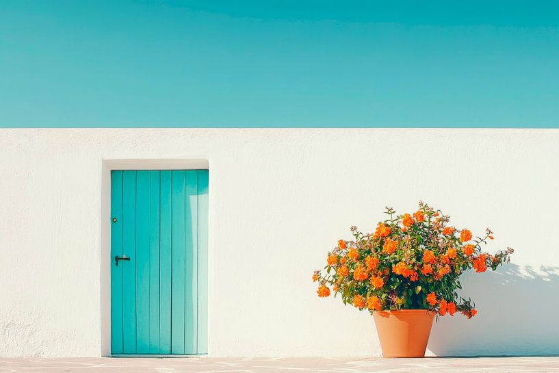 Porte et pot de fleurs par Poster Art Shop