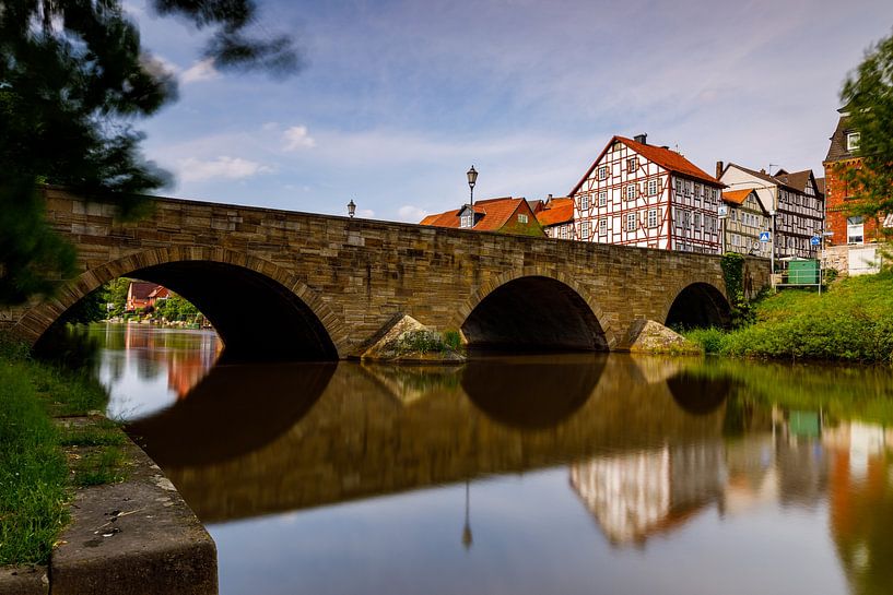The historic Werra Bridge near Bad Sooden Allendorf by Roland Brack