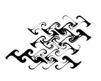 black and white abstract digital art 4