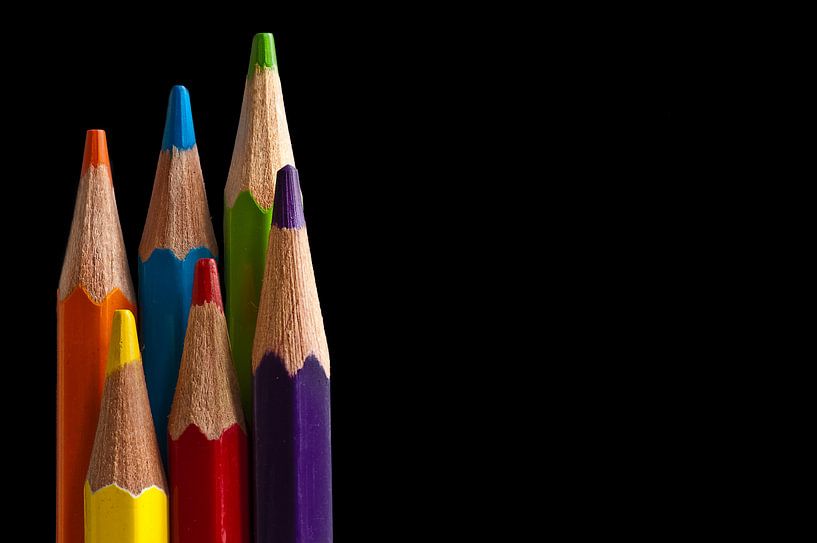 Canvas van gekleurde tekenpotloden von Jeroen Jonker