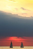 Coucher de soleil tricolore.