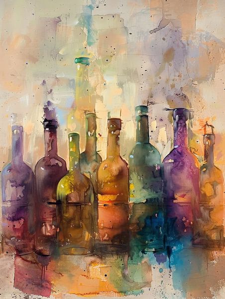 Colourful abstract bottles by Bert Nijholt