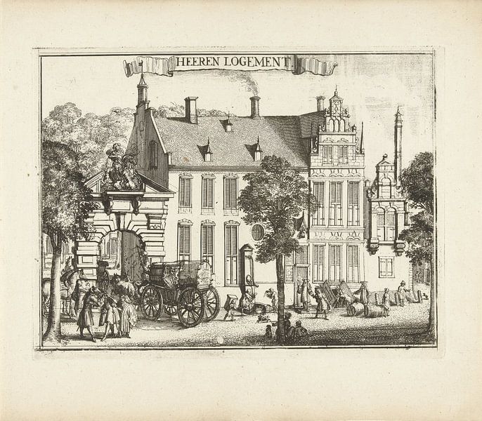 Vue du Herenlogement à Haarlem, Romeyn de Hooghe par Historisch Haarlem