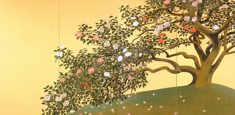 Dispersion des pétales de camélia, Gyoshū Hayami par Des maîtres magistraux