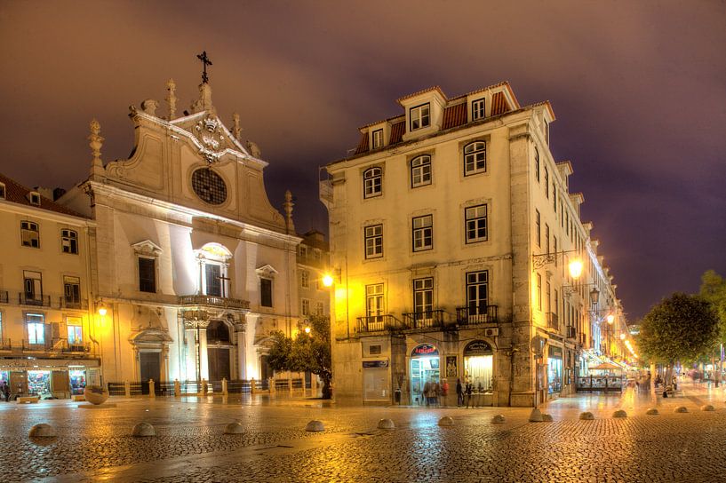 L'église de Sao Domingos la nuit, Lisbonne, Portugal par Torsten Krüger