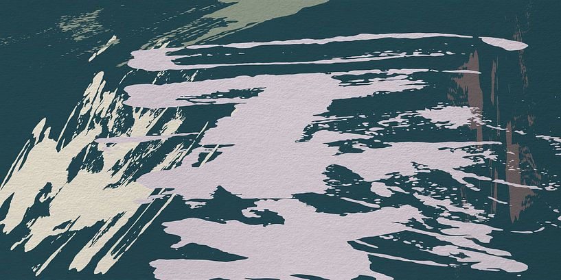 Abstrakte minimalistische Kunst in Wild Wonder Flexa Farben X von Dina Dankers