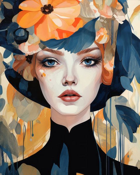 Modern und farbenfroh illustriertes Porträt von Studio Allee