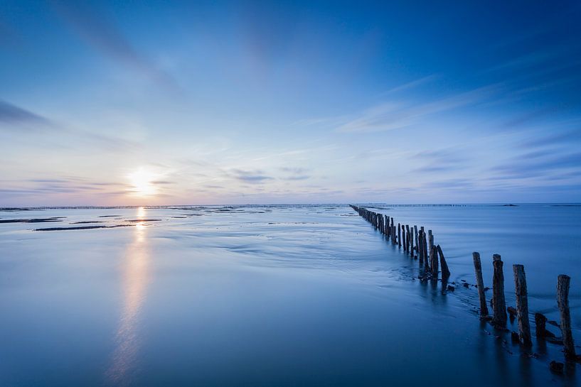 Blue Sunset Ameland von Ton Drijfhamer