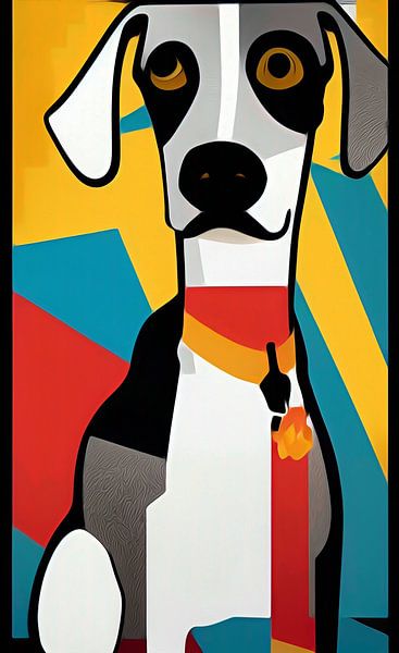 Pop Art Hund von Karin van Bylevelt