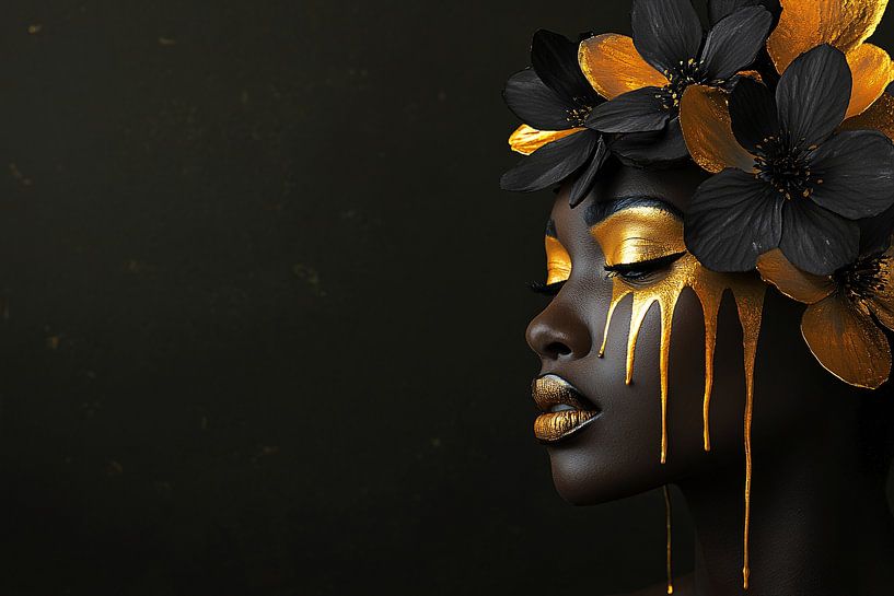 Femme avec détails dorés par Imperial Art House